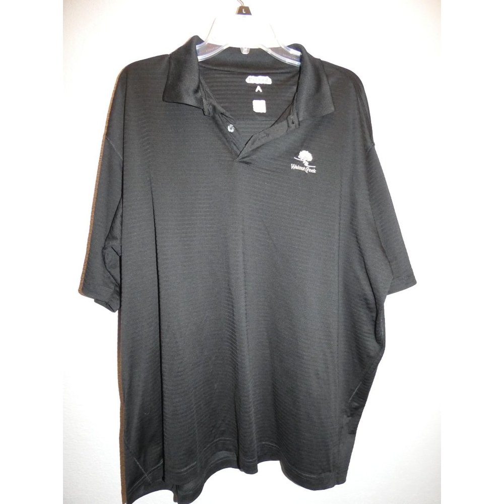 Men's Black Golf Polo Shirt, Antigua, XL